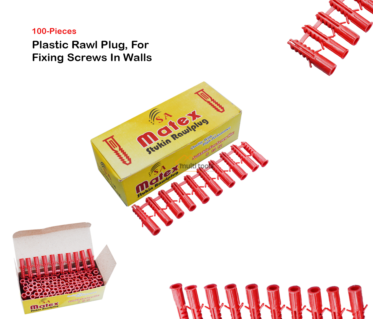 Plastic Rawl Plug, For Fixing Screws In Walls